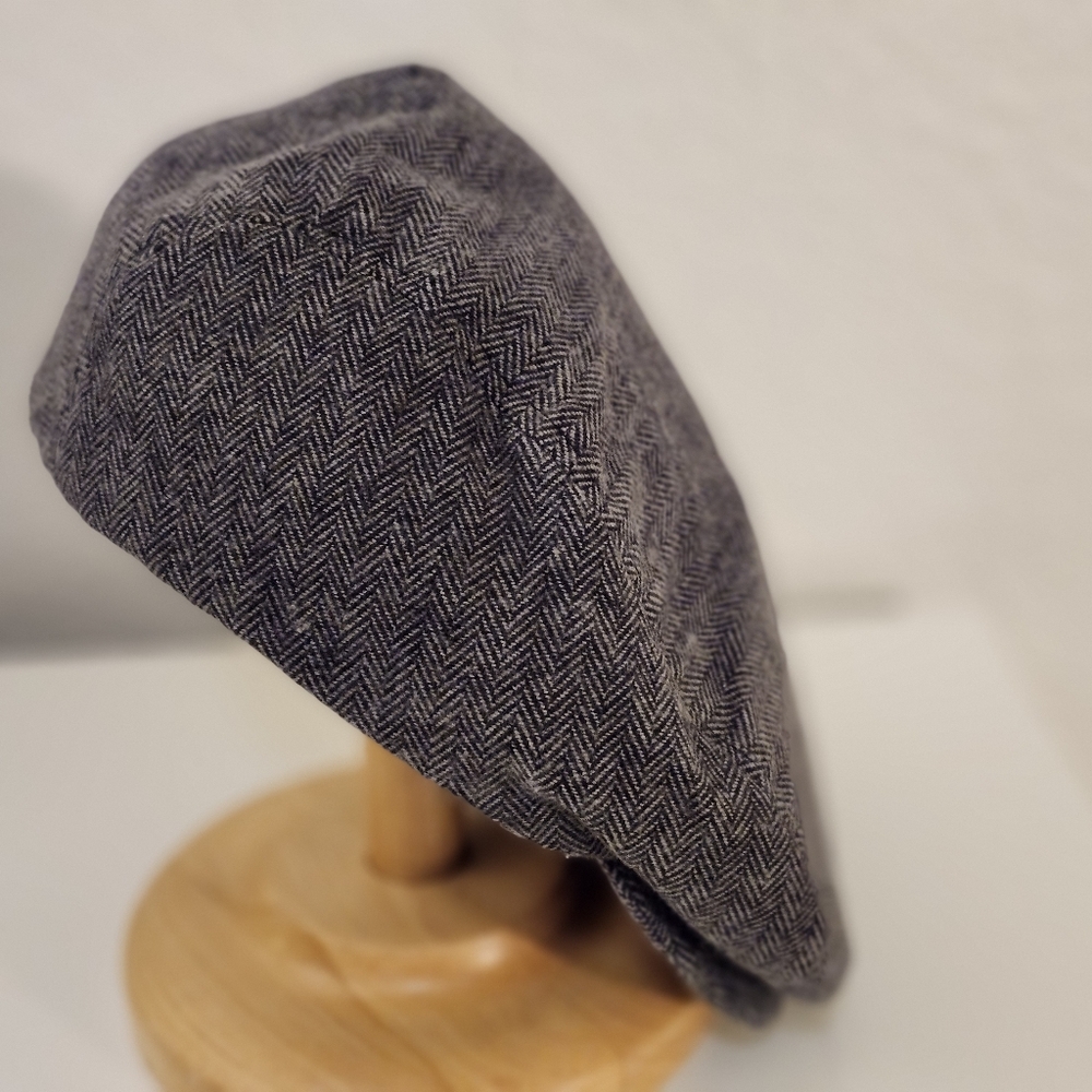 Grey & Black Herringbone Cap